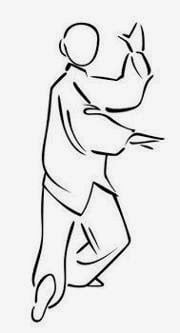 dessin stylisé d'un pratiquant de taichi